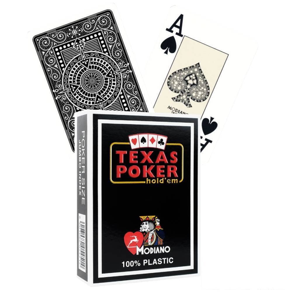 Cardshouse - Wholesale Playing Cards - Modiano Texas Poker Hold Em Playing Cards (Black)0