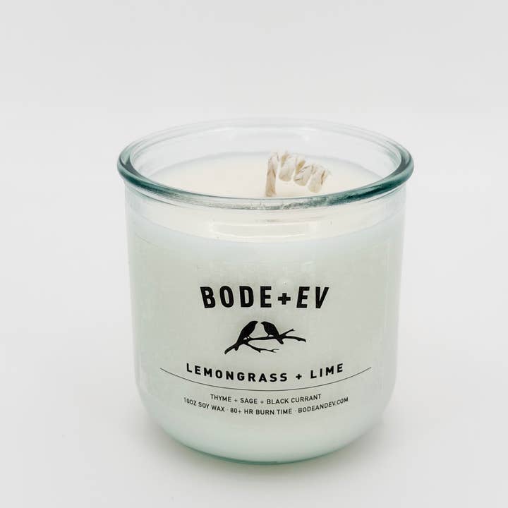 Bode+Ev - Wholesale Jar/Filled Candle - Lemongrass + Lime | Citrus & Herbal Soy Candle + Room Spray0