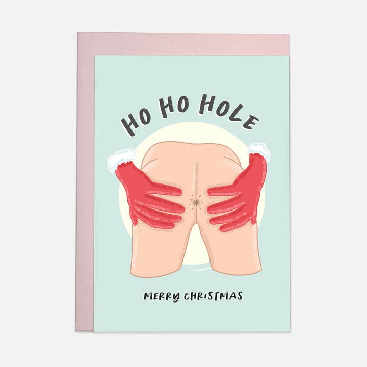 Ho-Ho hole greeting card for wholesale by Kaart Blanche