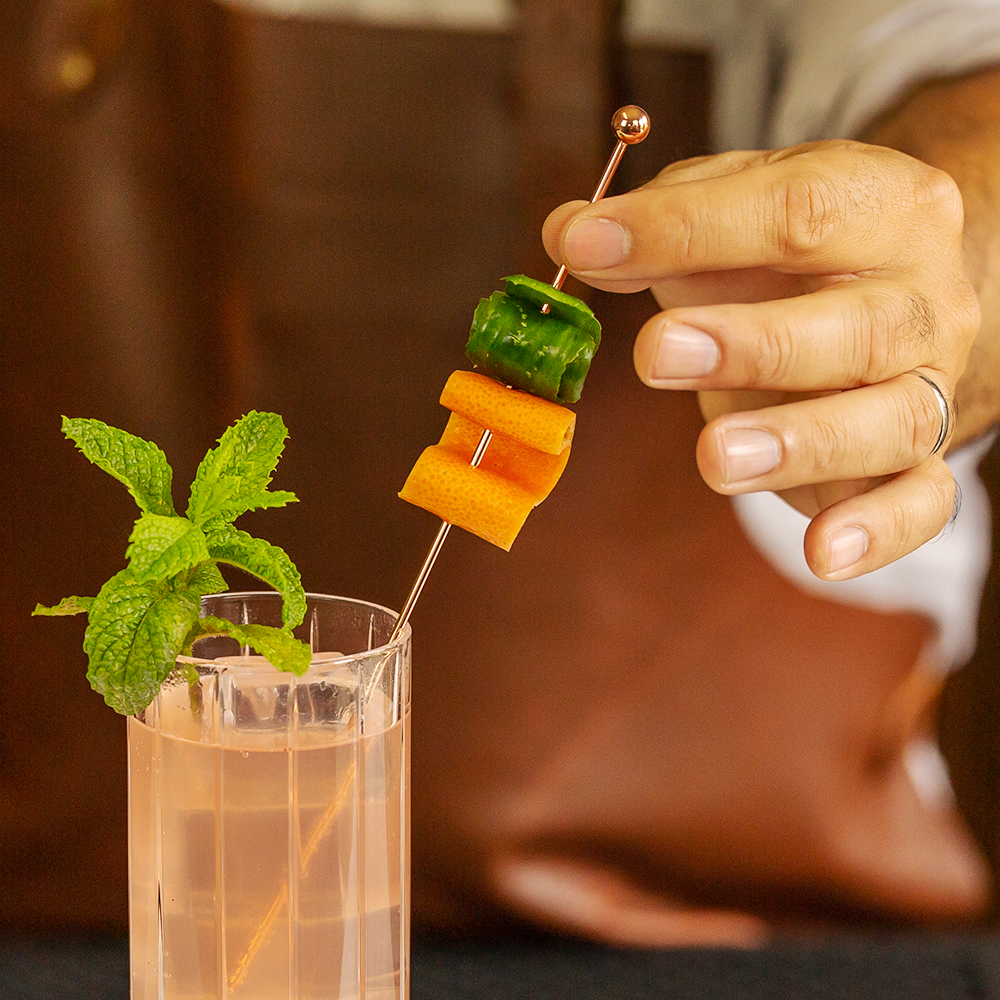 A Bar Above – wholesale Cocktail pick – Cocktail Picks Combo Set, Copper (6 Short and 6 Long)3