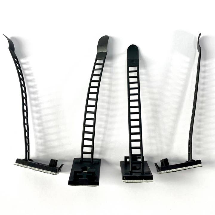 Zelfklevende kabelklemmen inclusief schroeven, zwart voor wholesale door Salzmann Restwaren GmbH