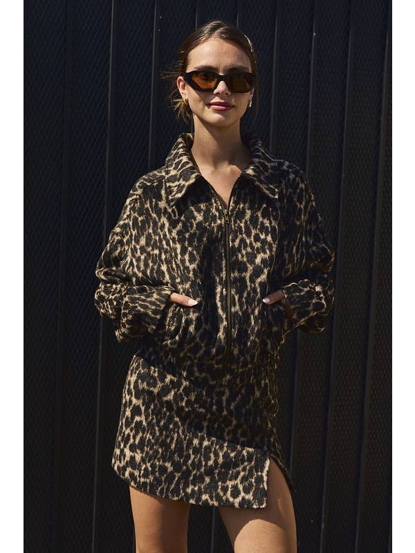 Camel PJ18411 - Vivian Leopard Print Jacket for wholesale on Faire