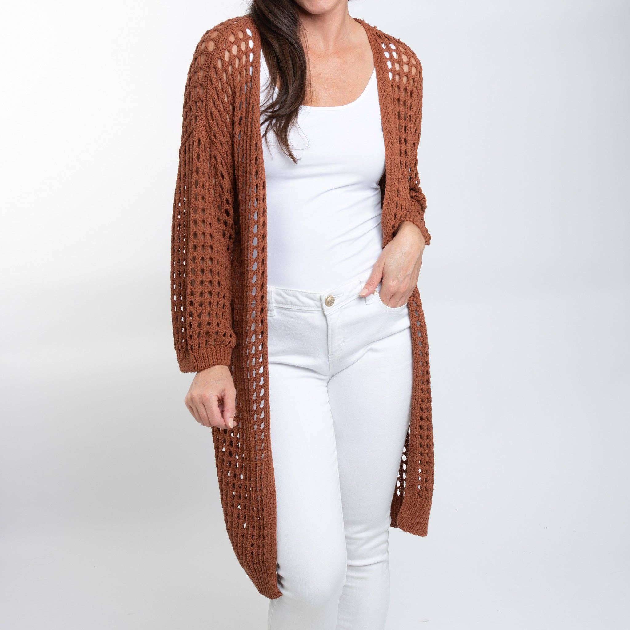 Howard's – Großhandel Strickjacke – Damen – Damenbekleidung in großen Größen Häkel-Cardigan Enya Langarm7
