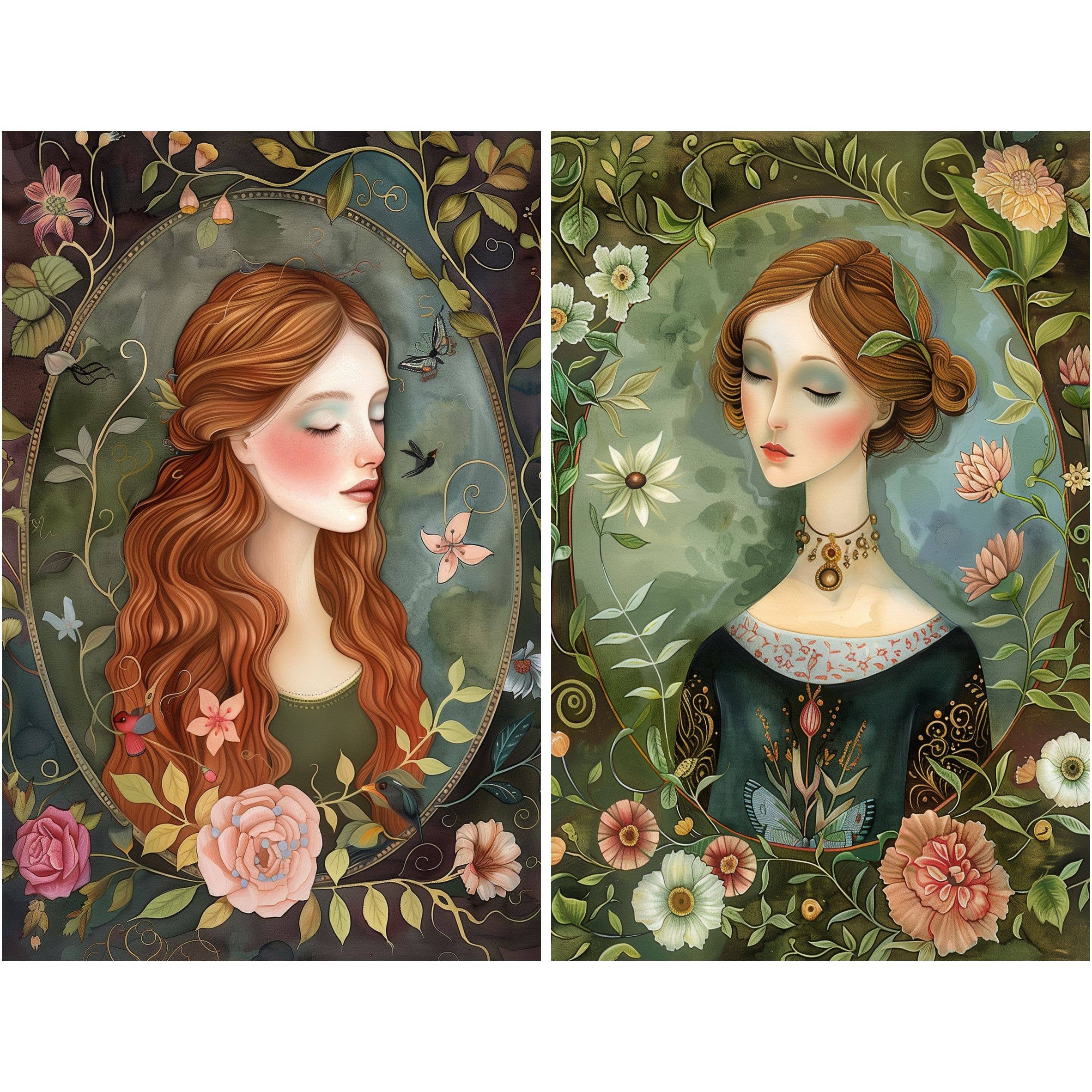 Craft Kreatively - Wholesale Craft Supplies - Ladies Cameo Decoupage Rice Paper - A4 - 6pc – Crafts6