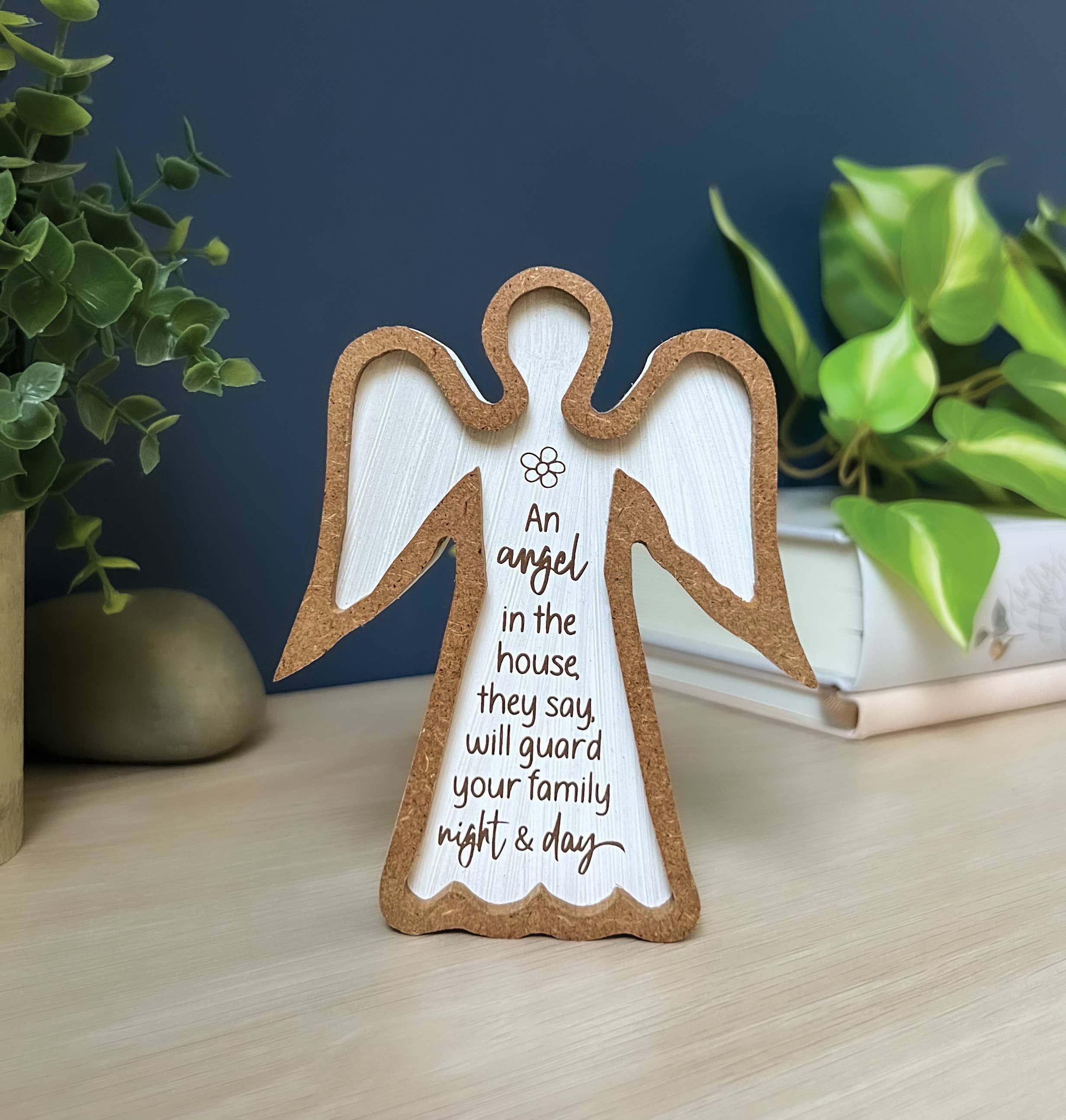 Abbey + CA Gift – wholesale Decorative tabletop object – Framed Standing Angel Plaques9