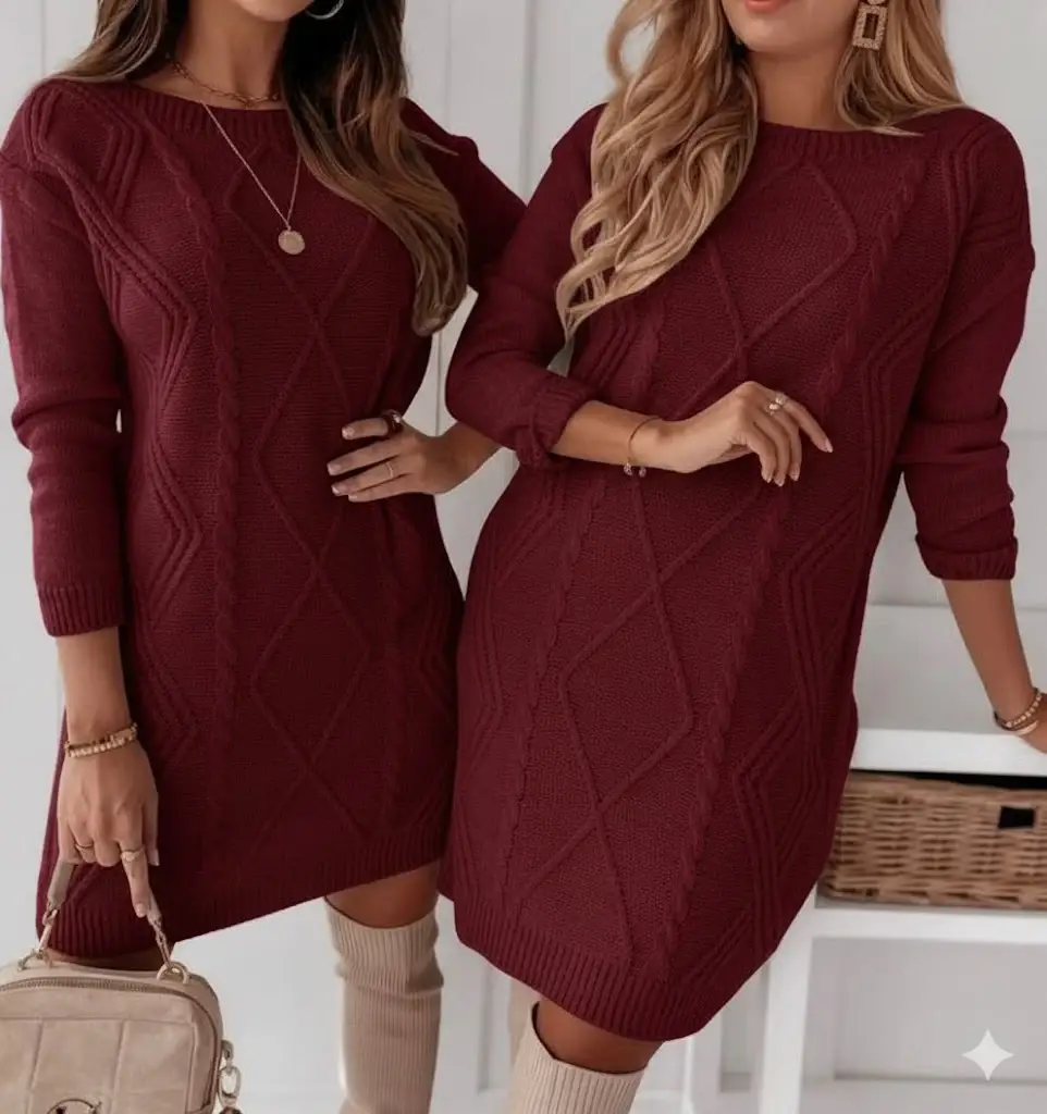 ESTEE BROWN - Wholesale Dress - Women's - Knitted sweater dress - 7772
