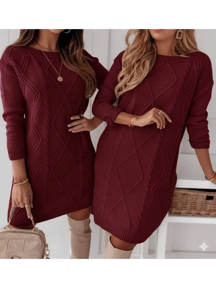 ESTEE BROWN - Wholesale Dress - Women's - Knitted sweater dress - 7772