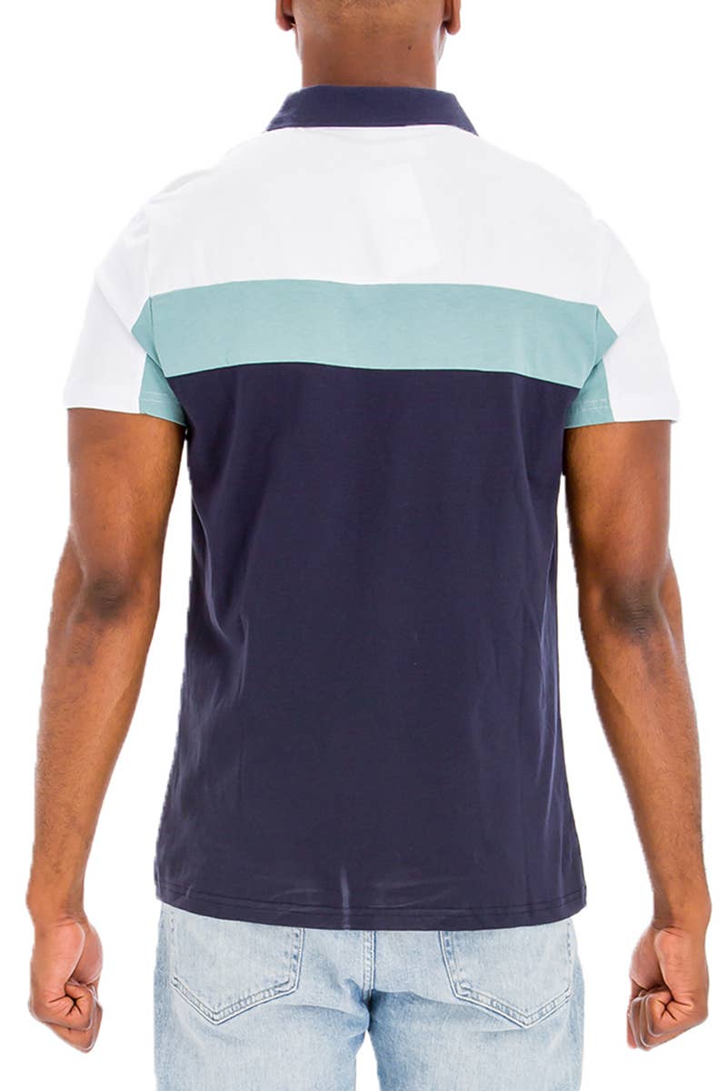 WEIV - Wholesale Polo - Men's - Three Color Short Sleeve Polo Shirt1