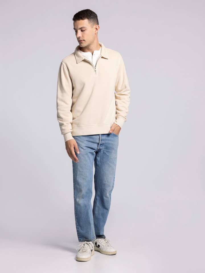 Thread & Supply (Mens) - Wholesale Sweatshirt - Men's - SURPLUS QUARTER ZIP - Half Zip Pullover