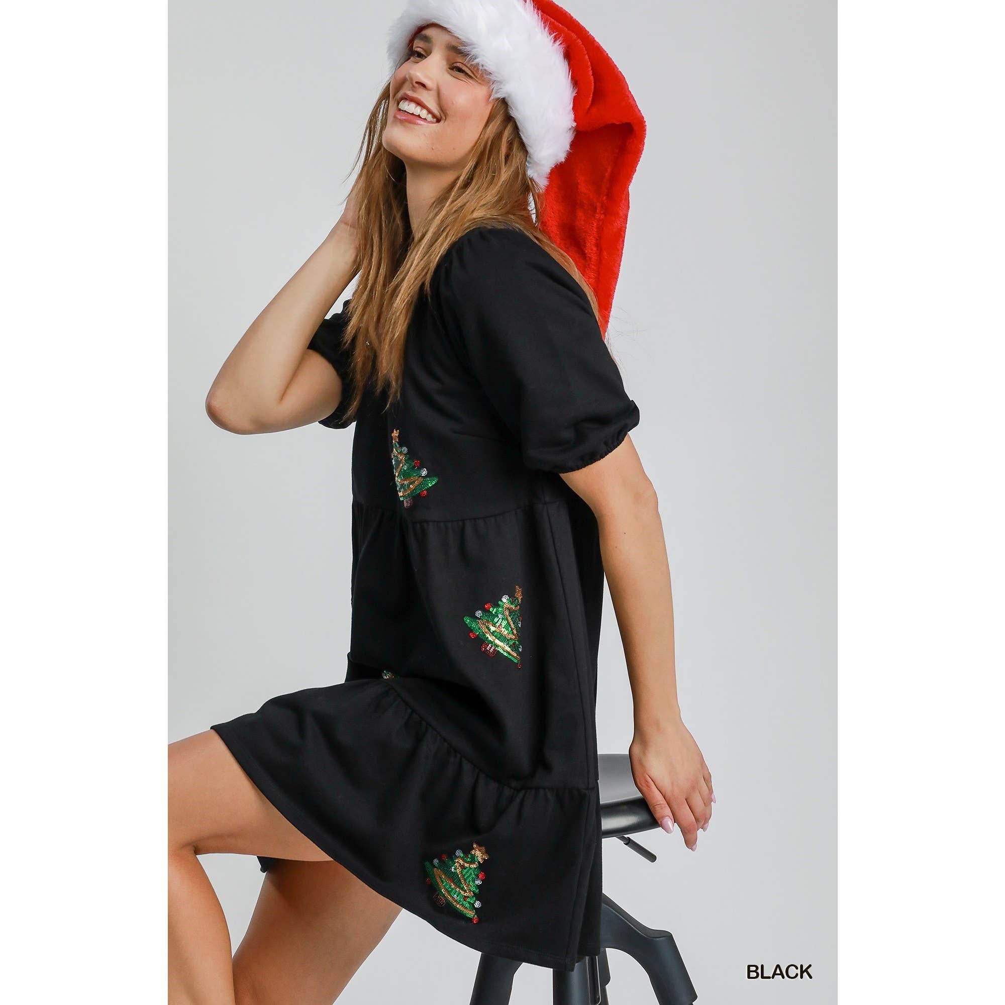 STYLE USA - Wholesale Dress - Women's - Christmas Tree Sequined Mini Dress1