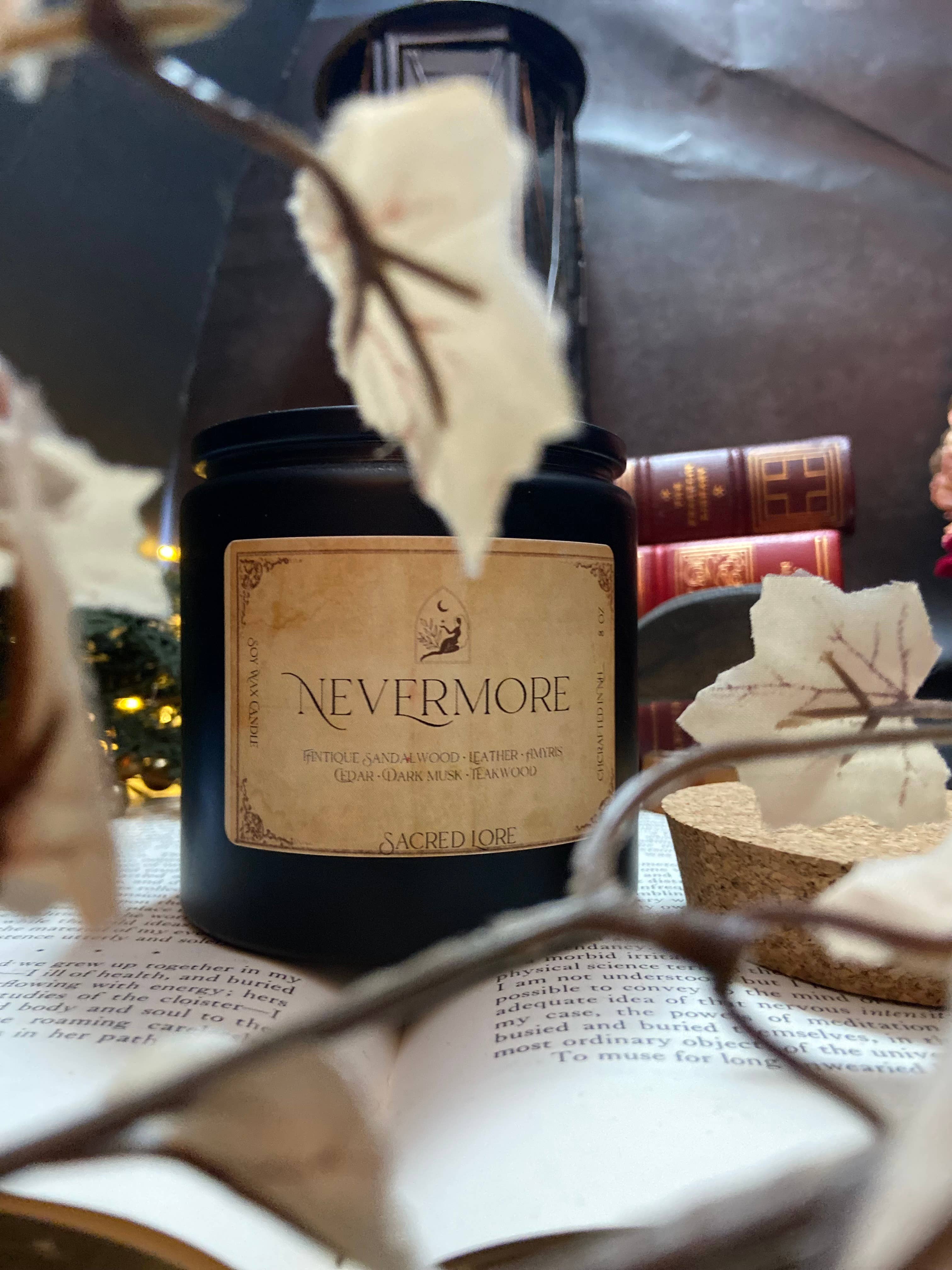 Sacred Lore – wholesale Burkljus – Nevermore ljus, litterärt ljus, Edgar Allen Poe, Bookish5