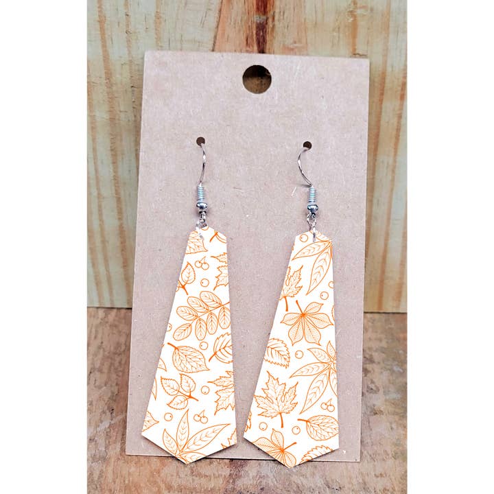 Orange Leaves Earrings for wholesale by Dixie Grace Mercantile