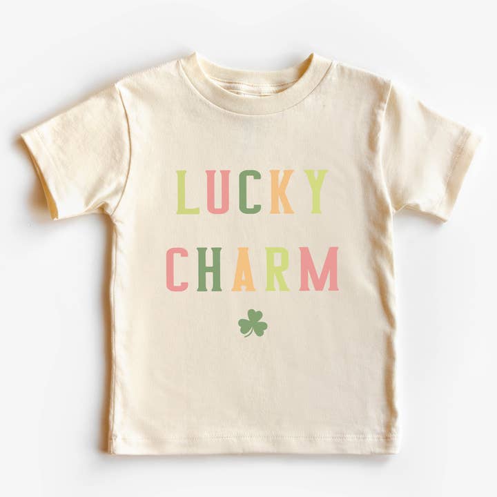 P E T I T R U E - Wholesale Screen Printed T-Shirt - Kids - St. Patrick's Day Kids Shirt - Boho Kids Tee Lucky Charm2