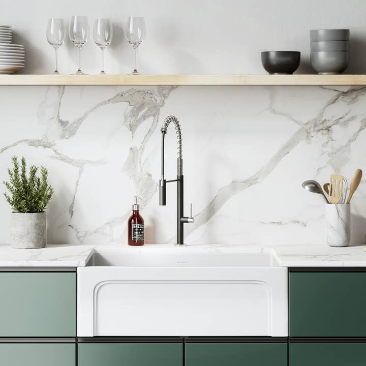 Swiss Madison - Wholesale Kitchen Appliance - Lyon Fireclay Single Basin Farmhouse Kitchen Sink12