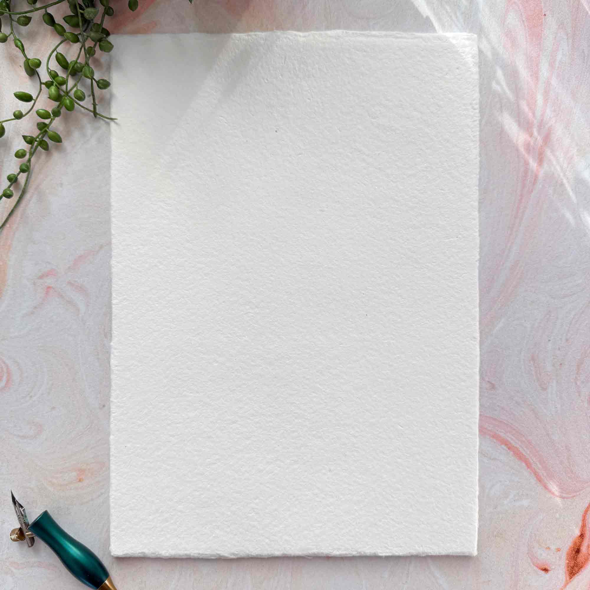 The Natural Paper Company - Venta al por mayor Papel para pintar - Papel de Acuarela - Blanco | Paquetes de Papel de Algodón Hecho a Mano7