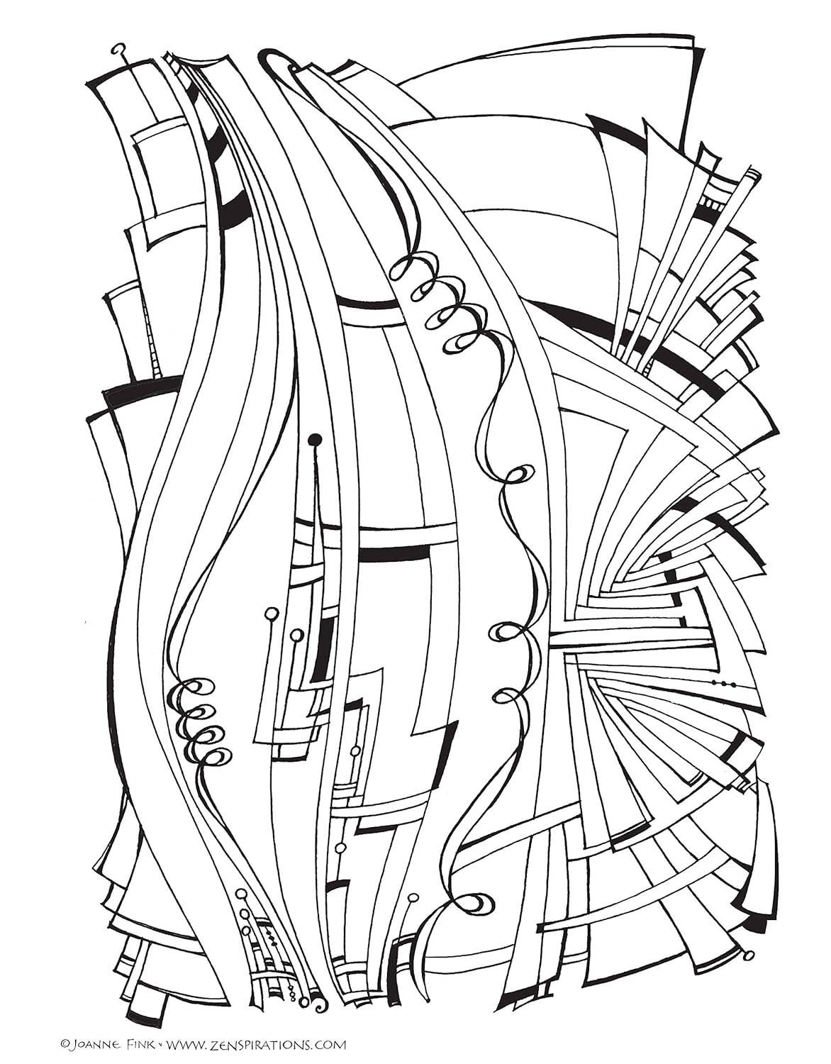 Fox Chapel Publishing - Wholesale Kleurboek - Volwassene - Zenspirations (R) Kleurboek Abstracte en geometrische ontwerpen1