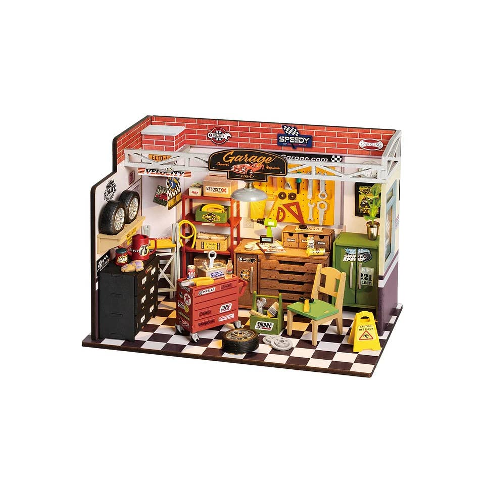 Hands Craft - Wholesale DIY Craft Kit - DIY Miniature House Kit: Garage Workshop