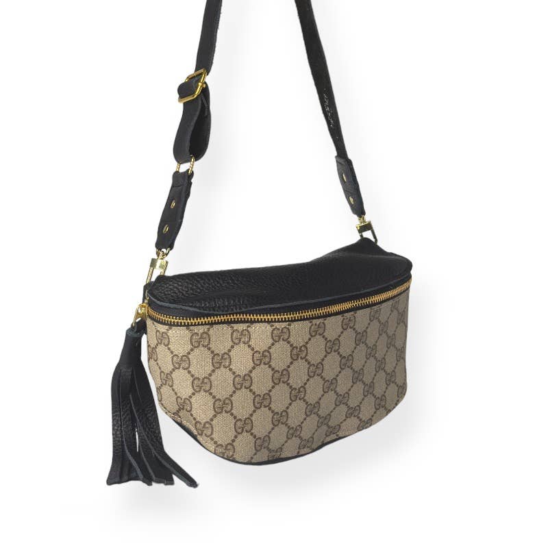 Beaudin – Pochete - Mulher por atacado – Britt Belt Bag Em Pele Preta | Gucci Reciclado Completo Frontal1
