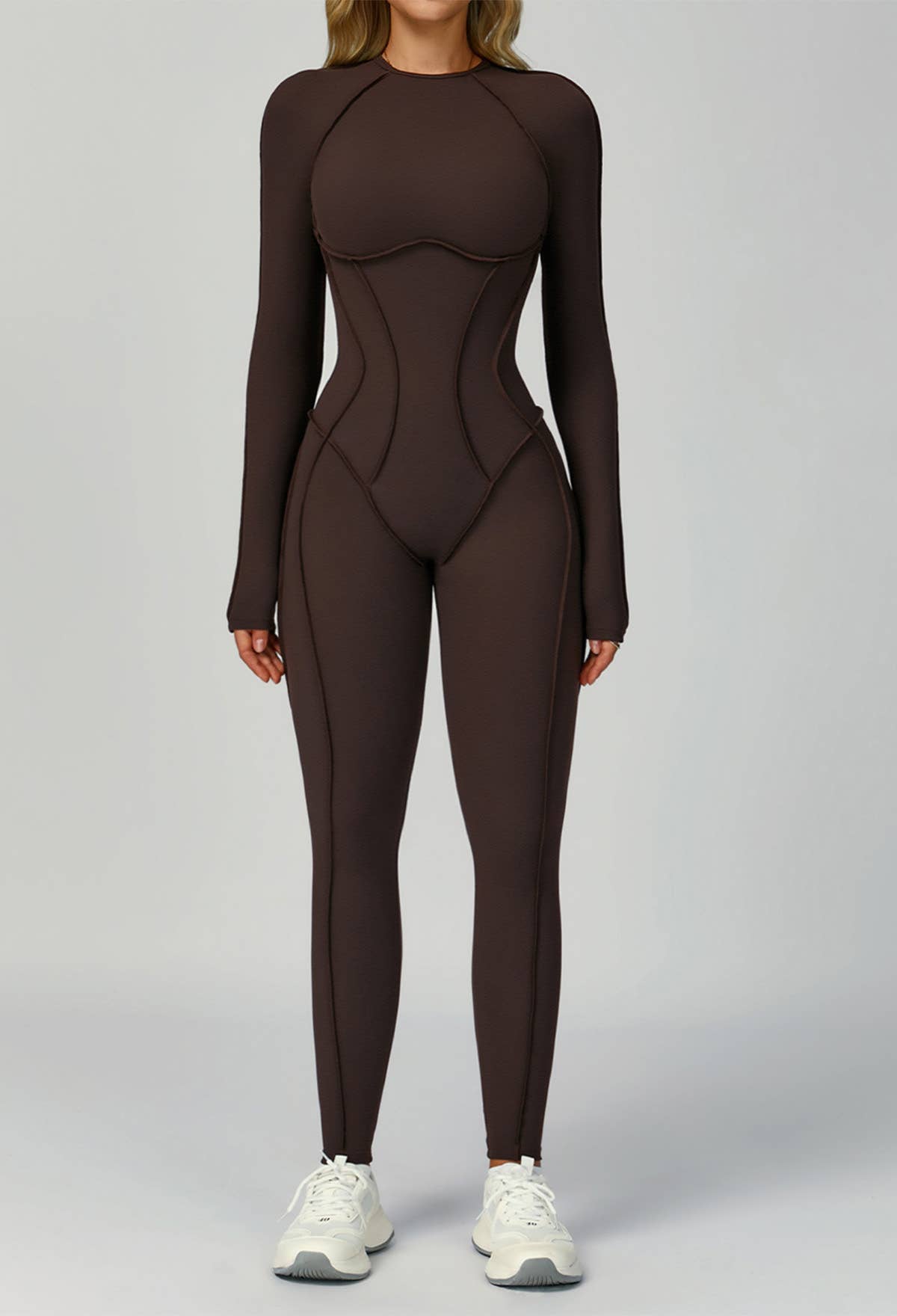 Crave by FW – wholesale Unitard – Dam – Långärmad rygglös yoga one-piece jumpsuit5