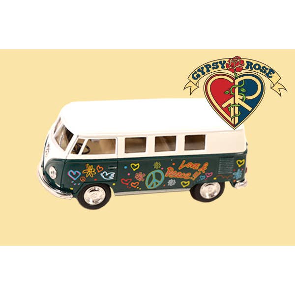 Gypsy Rose – wholesale Toy car/truck – Child – 1962 Volkswagen Classic Hippie Bus with Decals