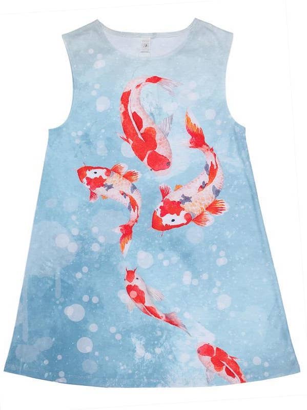 Koi Fish A-line Swing Dress for wholesale by Deezo kids