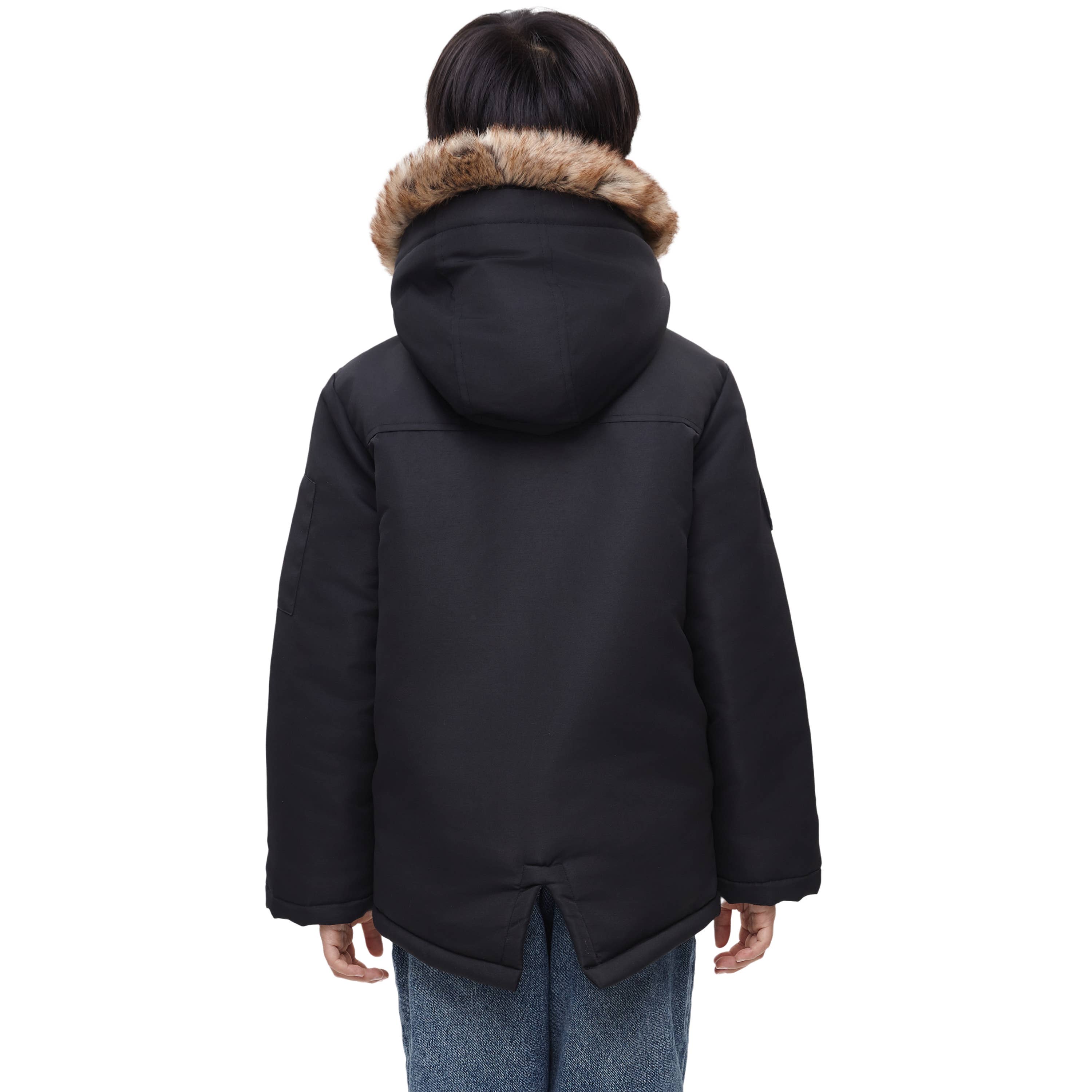 Rokka & Rolla - Wholesale Parka - Kids - Boys' Winter Coat with Faux Fur Hood Parka Jacket26