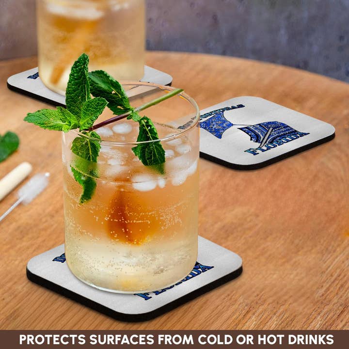 3dRose - Wholesale Coasters - 3dRose, Blue tribal stingray for any vacation to dry tortugas, Florida, Coaster9