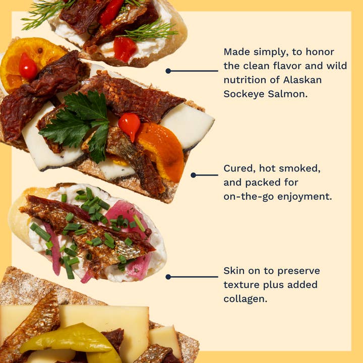 Fable Fish Company - Wholesale Jerky - Teriyaki Wild Alaskan Sockeye Salmon Jerky (64 ct case)3