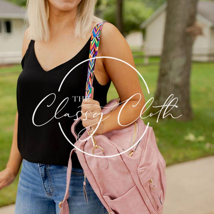 The Classy Cloth WS - Wholesale Backpack - Women's - Chloe Convertible Backpack - Blush - Grey Pink Camo RTS3