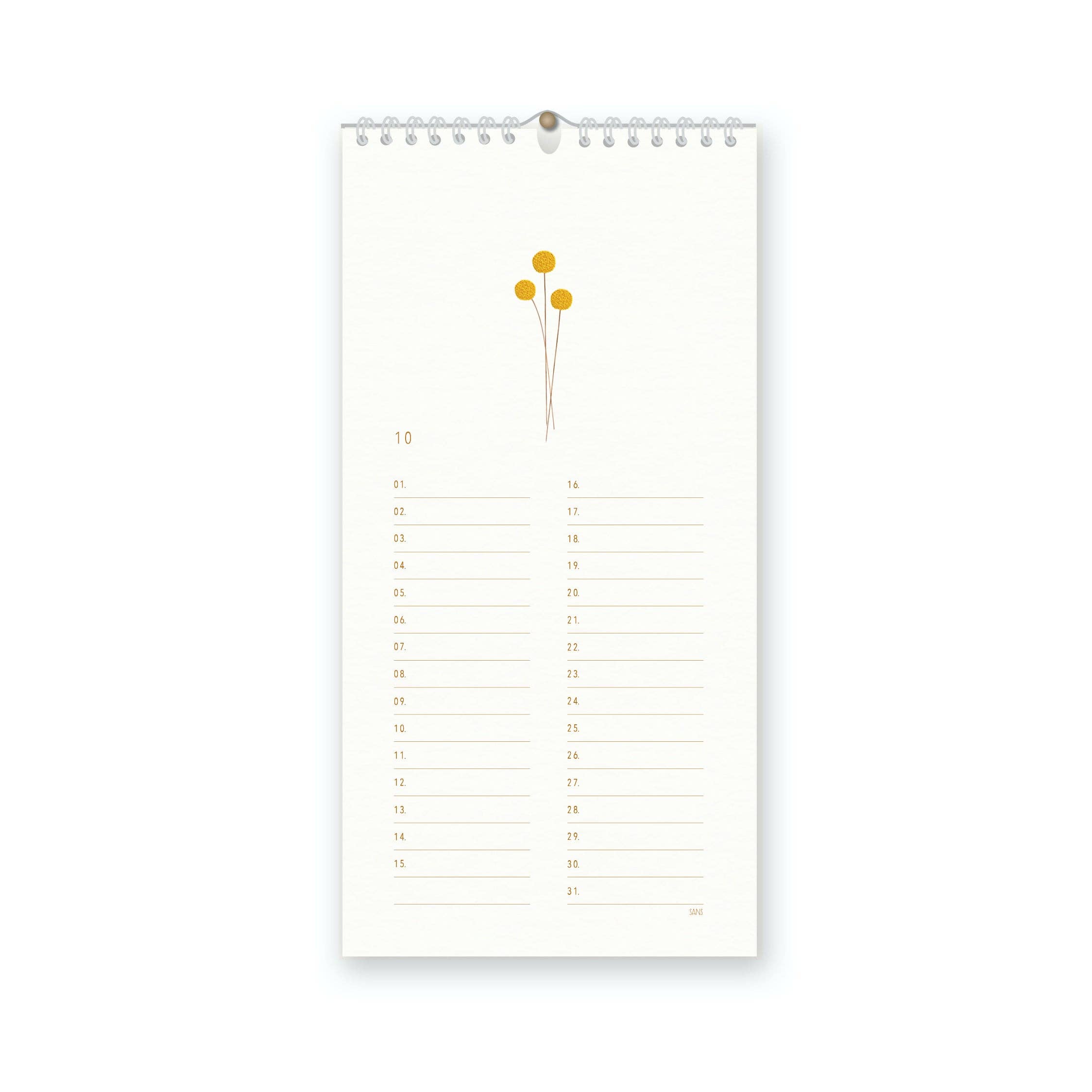 SANS.design - Wholesale Calendar - Perpetual Botany Calendar4