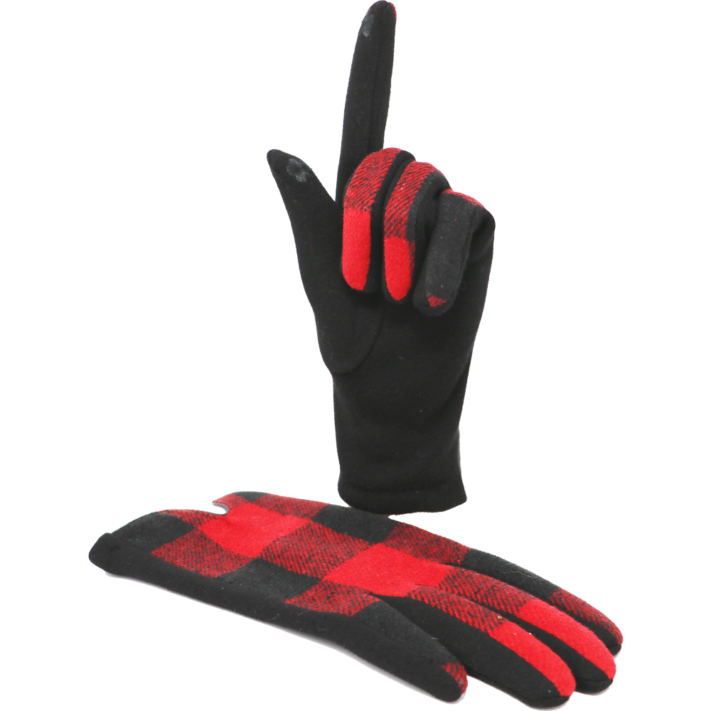 Alba Wholesale - Wholesale Gloves - Women's - Tartan Touchscreen Gloves6