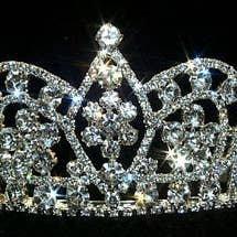 #12504 Small Butterfly Cluster Tiara - Flat Base for wholesale by Bridal Store Jewelry