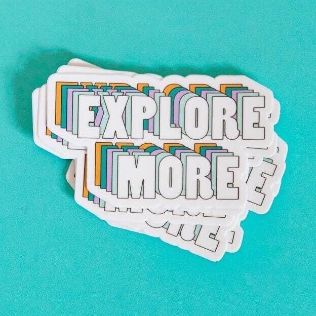 Explore More Adventure Vinyl Decal for Bumper, Laptop, Kayak for wholesale by Golden Mountain