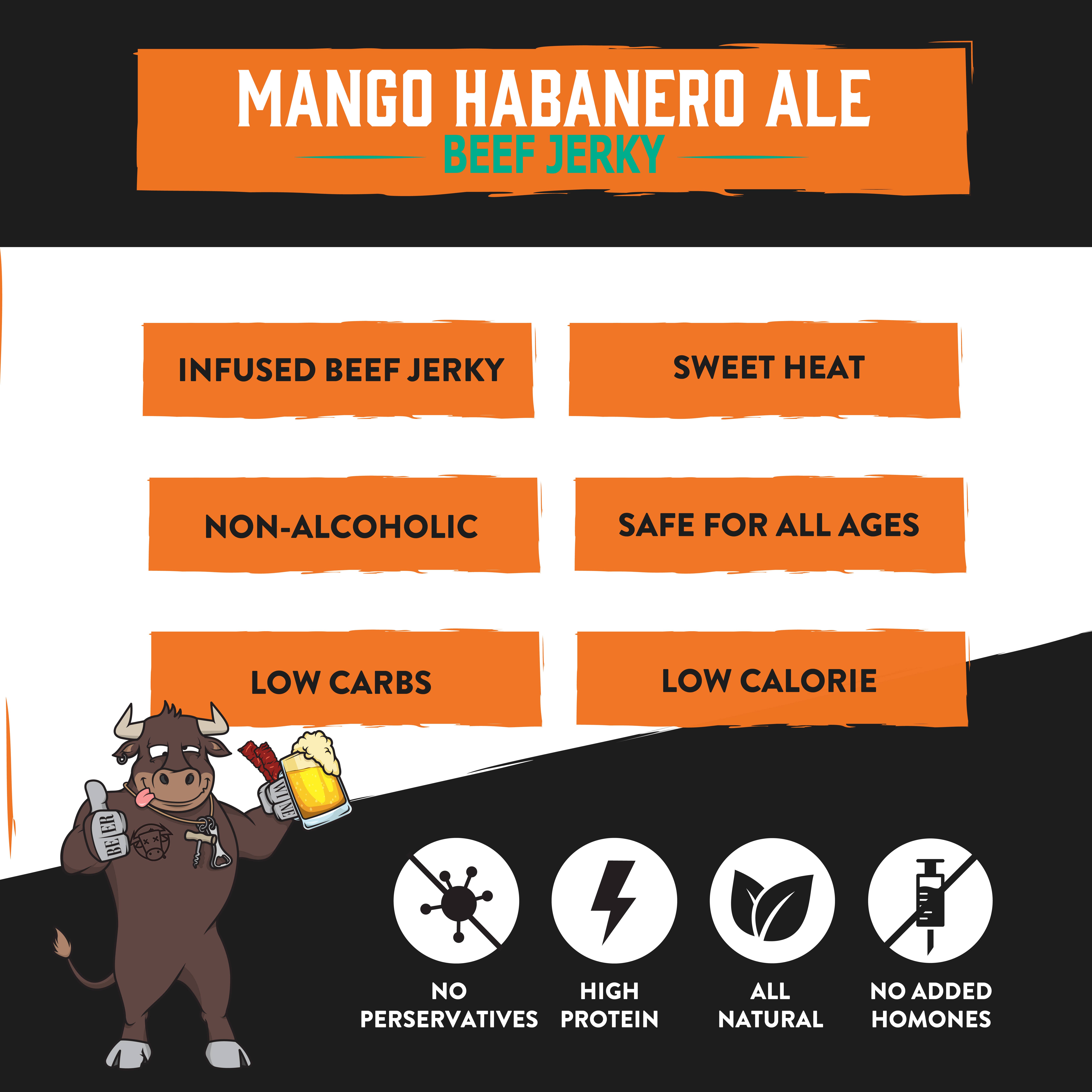 Boozy Jerky - Wholesale Jerky - Mango Habanero Ale Jerky2