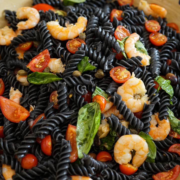 Morelli Pasta - Wholesale Pasta - Organic Squid Ink Fusilli - Italian Black Pasta1