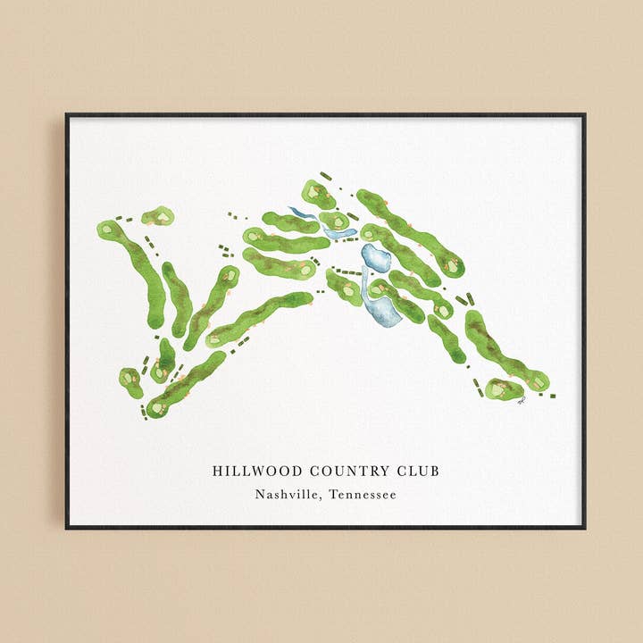 Hillwood Country Club Golf Print for wholesale by ally aiken design