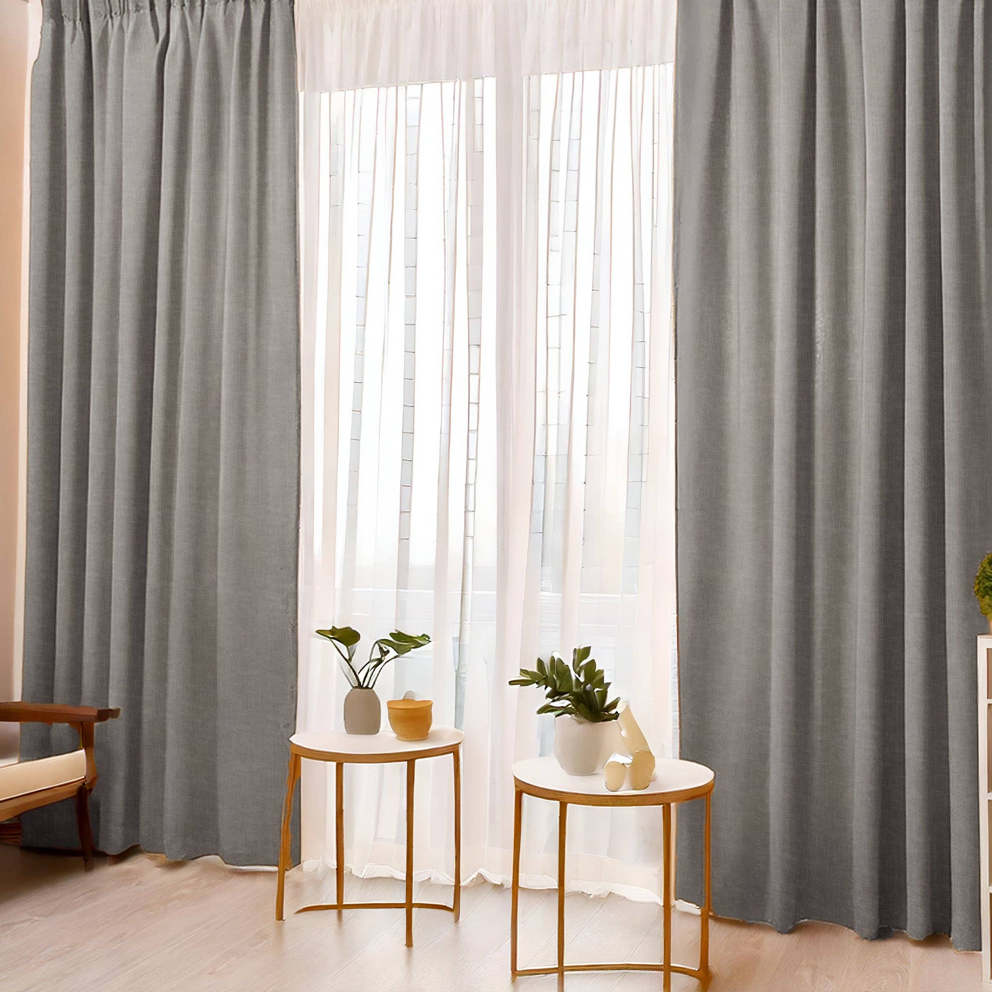 FLASHRUG LLC – wholesale Curtain – Linen Gray Curtain8