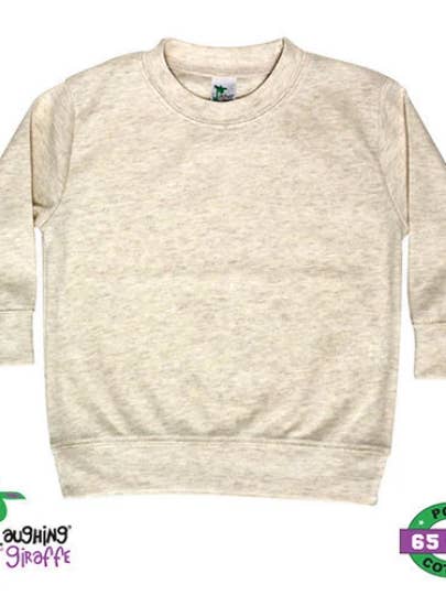 Wholesale Laughing Giraffe Melange Blank Baby Pullover T-shirt for your