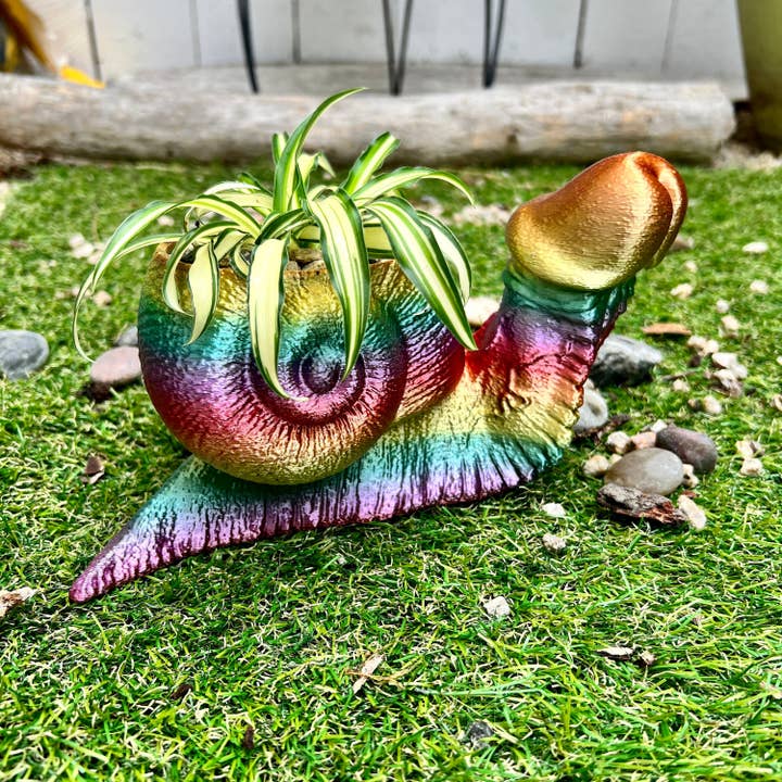 NumanPrints - Wholesale Gag gift/novelty gift - Snail Dick Planter Penis 3D Printed Tortoise Dickasaurus5