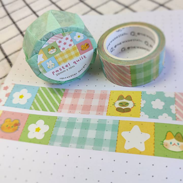Washi Tape trapuntato pastello per la vendita all'ingrosso da parte di Rennatelier