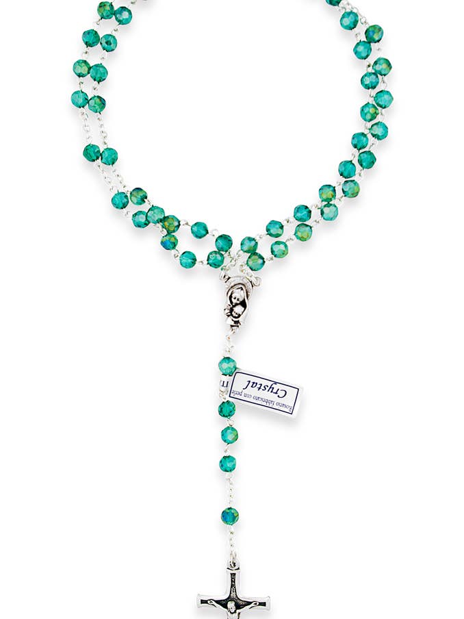 Perlas de rosario de cristal esmeralda para venta al por mayor de Village Gift Importers