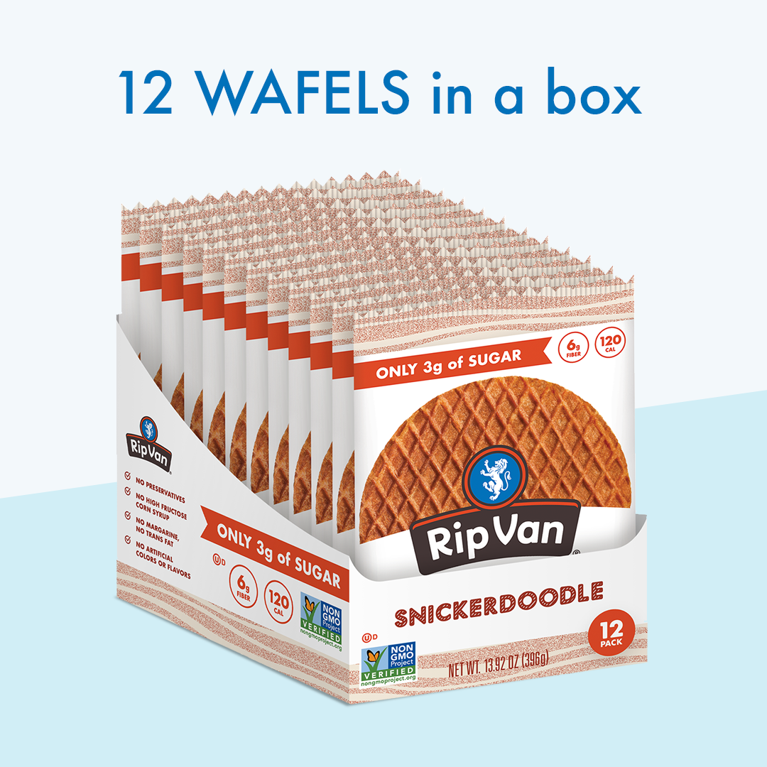 Rip Van - Wholesale Cookie - Rip Van Wafels–  Snickerdoodle, Low Sugar Stroopwafels1