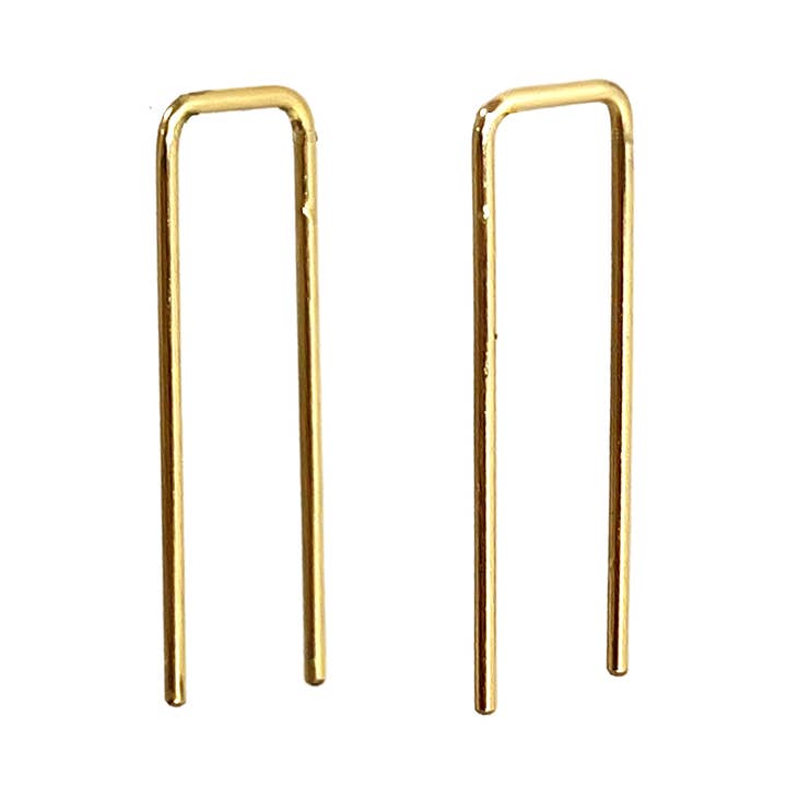 ER-313 | Rectangle Feed-Through Earrings for wholesale by Sunday Girl by Amy DiLamarra