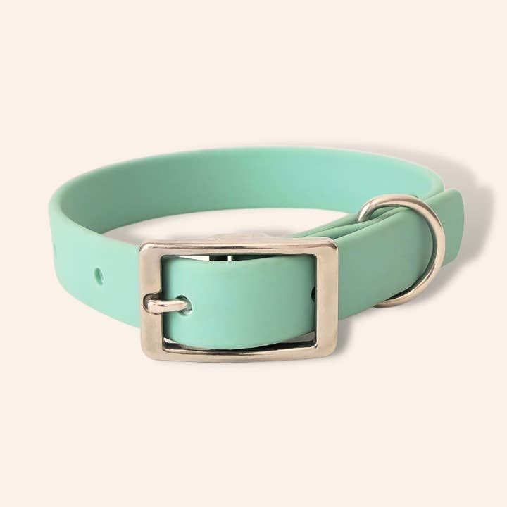 Ploouf Dogs - Wholesale Pet Collar - Dog - Lagoon green “soft touch” dog collar0