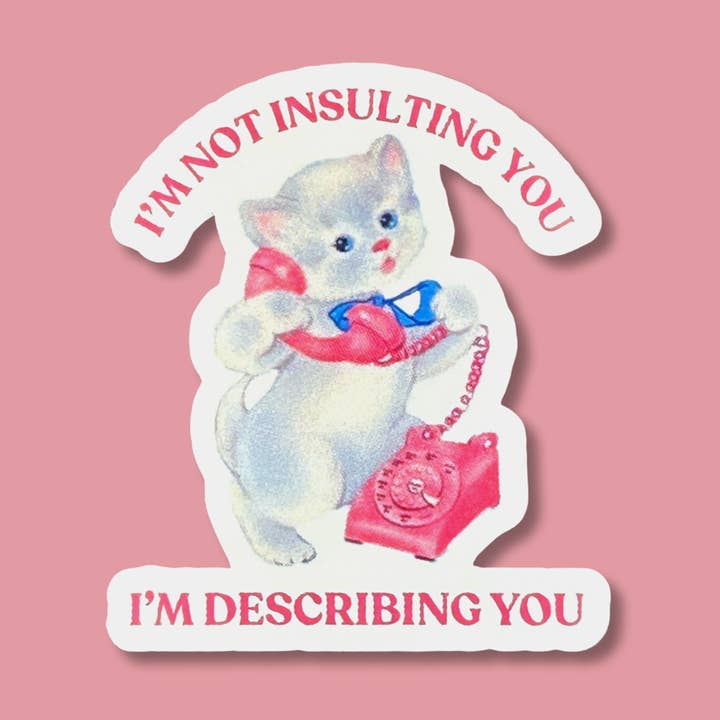 I'M NOT INSULTING YOU I'M DESCRIBING YOU Sticker for wholesale by dkhandmade