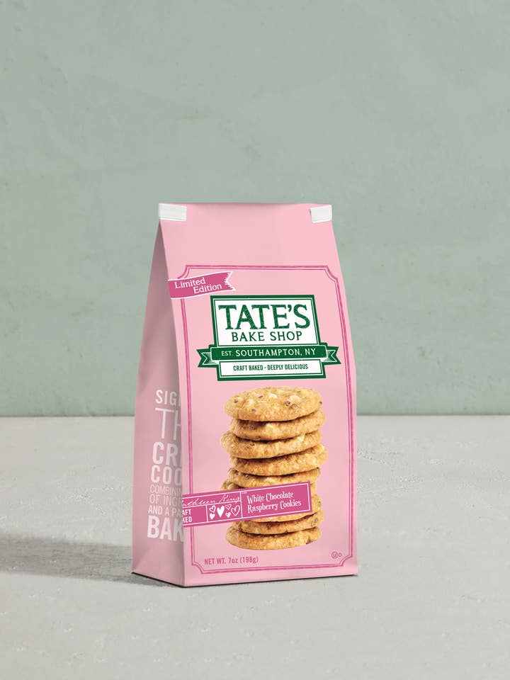 White Chocolate Raspberry Cookies | 6.5oz | 12ct for wholesale by Tate's Bake Shop