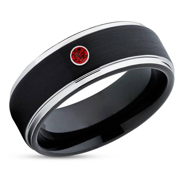 Schwarzer Ehering — Ehering aus Wolfram — Schwarzes Wolframband — Ehering aus Wolfram für den Großhandel von Lucky Love Rings