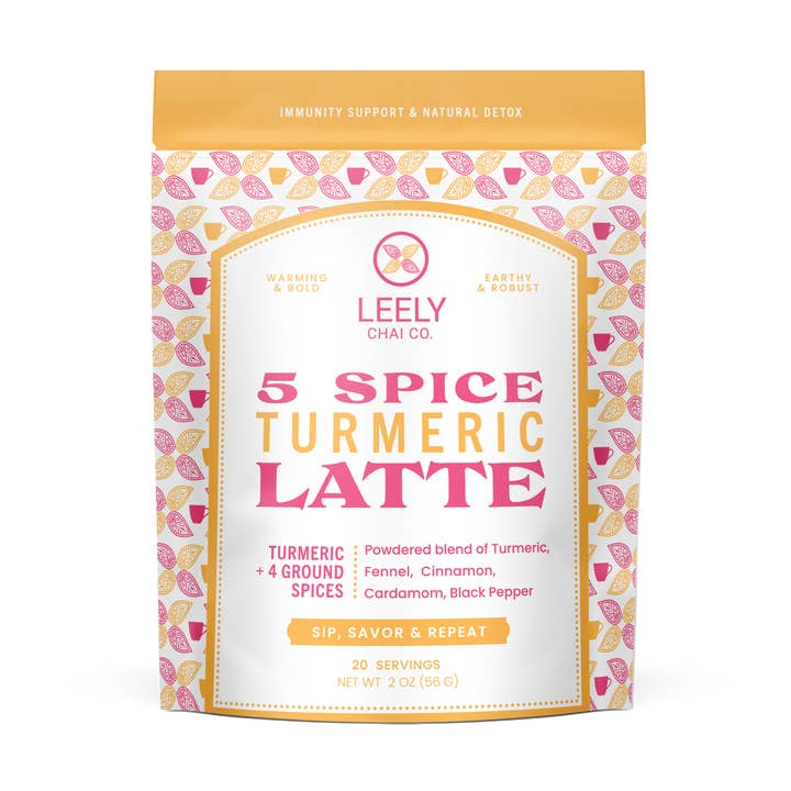 5 Spice Golden Gurkemeje Latte for engroshandel hos Leely Chai Co.