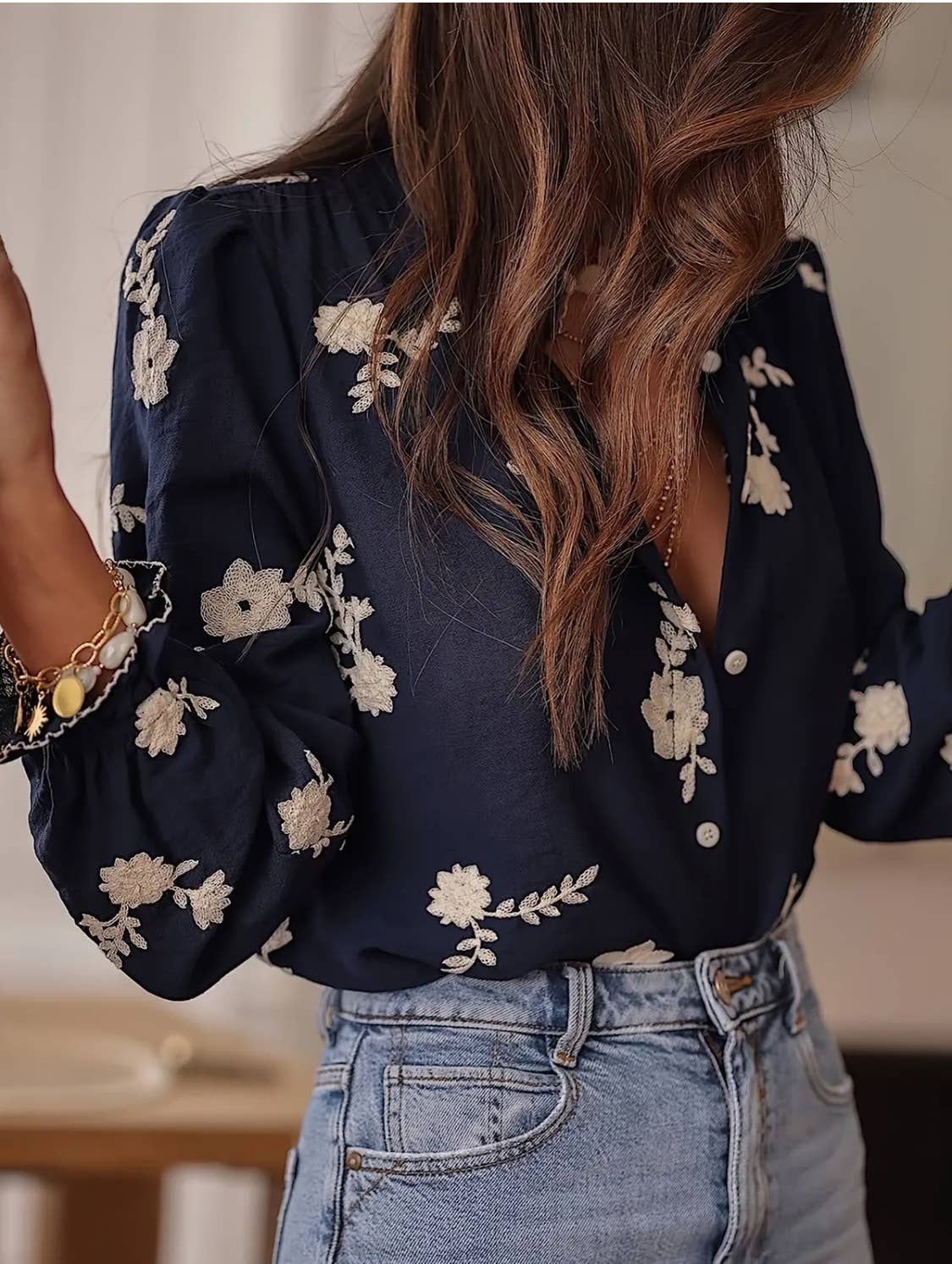 Serenity Collective - Wholesale Button Down Shirt - Women's - Floral Blouse7