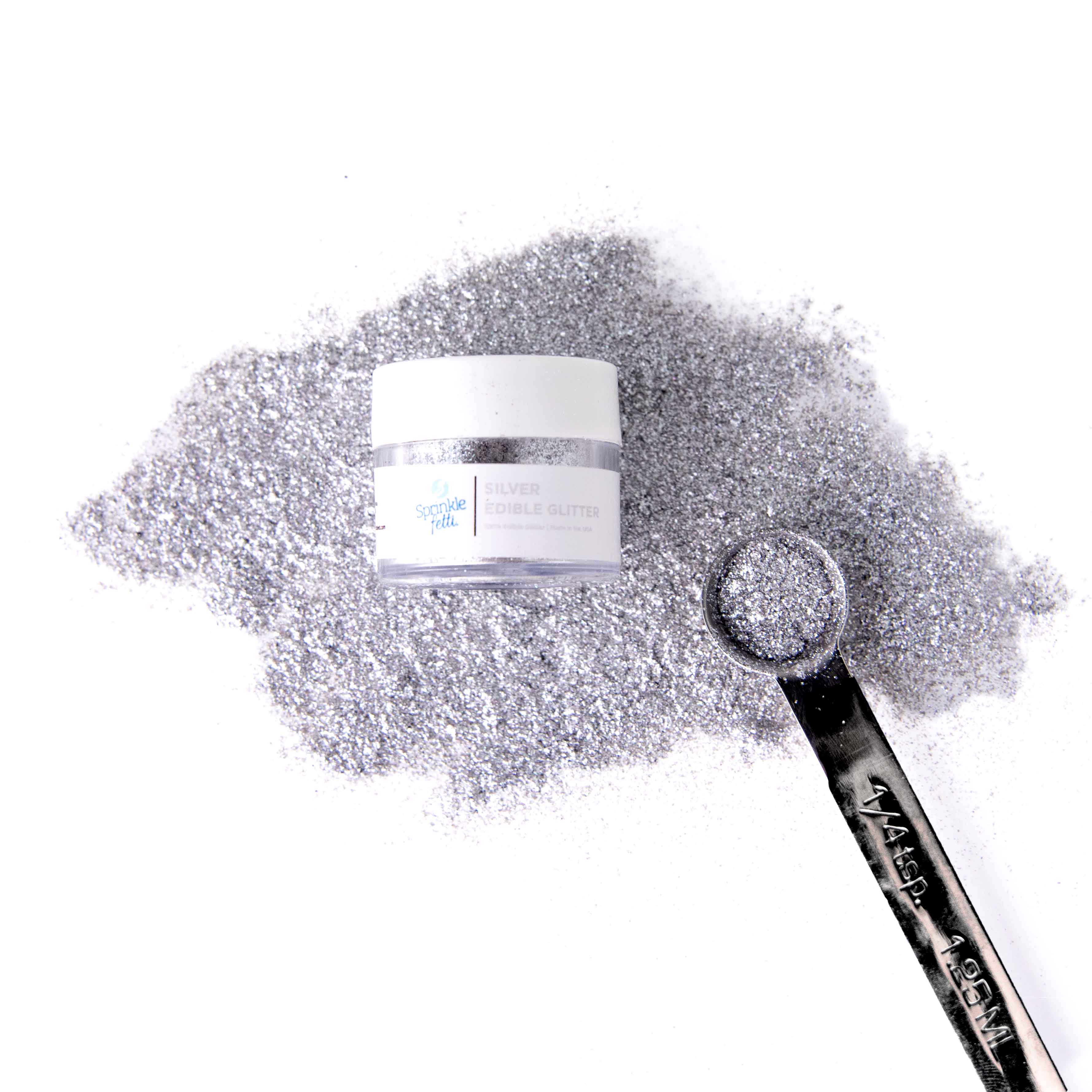 Sweets Indeed - Wholesale Sprinkles - Sweets Indeed Silver Edible Glitter 4g3